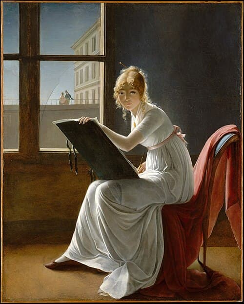 A young artist drawing